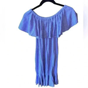 Lularoe XXS periwinkle blue one shoulder/off shoulder Cici dress.‎ NWT. Summer